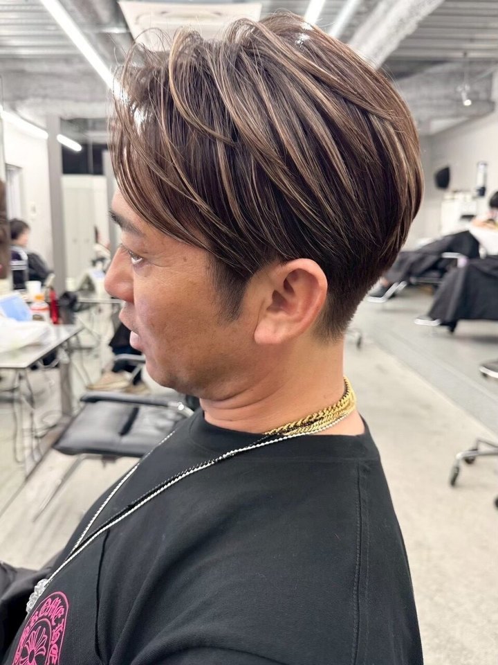 白髪ぼかしハイライト